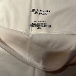 Simply Vera Vera Wang Womens White Long Sleeve Top Size L